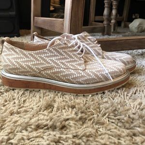 Bocage oxford cork white silver